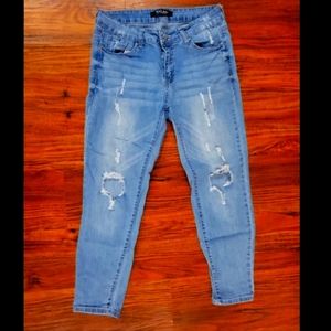WAX Jeans Los Angeles Distressed Light Wash Straight